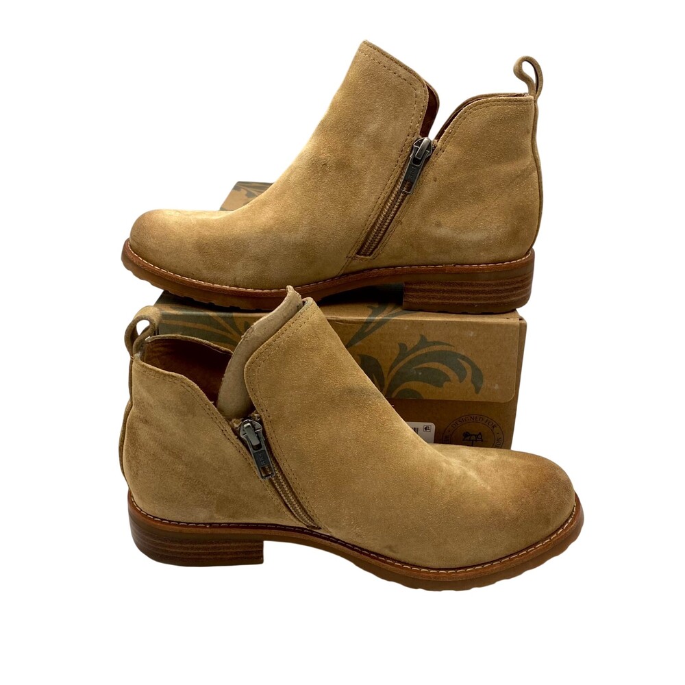 Sofft Beatrice SF0103705 Women's US 6 M Boots Sand Leather Side Zip Ankle Boots